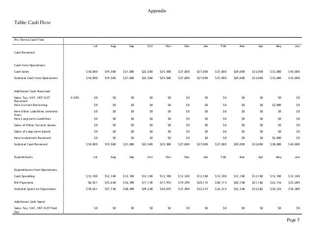 cash flow for new business