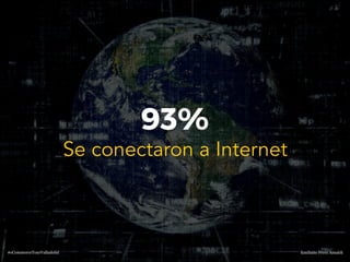 Emiliano Perez Ansaldi#eCommerceTourValladolid
93%
Se conectaron a Internet
 