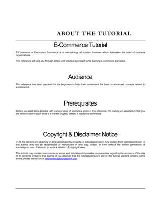 E commerce tutorial | PDF