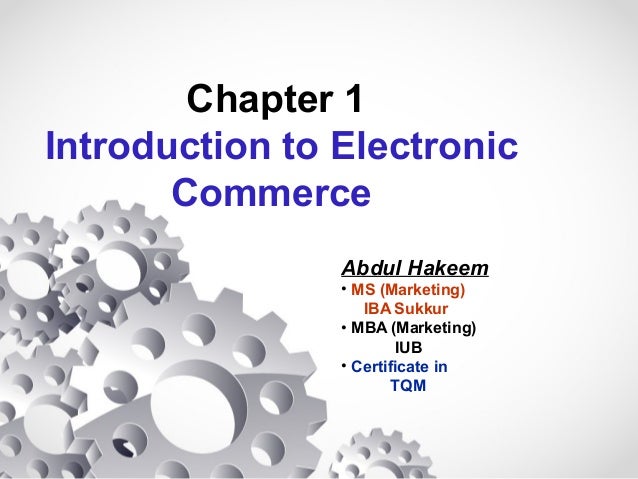 Introduction to ECommerce