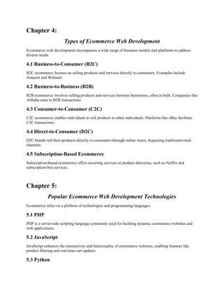Ecommerce Web Development | PDF