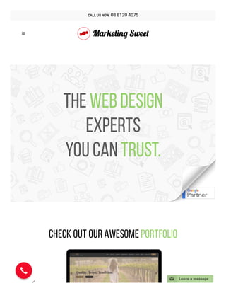 + 
The WebDesign
experts
you can trust.
Check Out Our Awesome Portfolio
 

CALL US NOW  08 8120 4075
📧 Leave a message
 