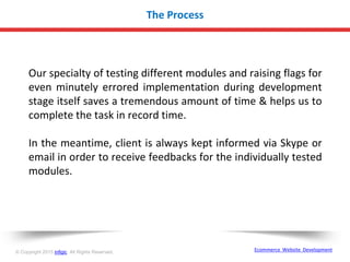 The Process
Our specialty of testing different modules and raising flags for
even minutely errored implementation during d...