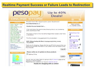 Realtime Payment Success or Failure Leads to Redirection 