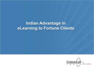 Indian Advantage in eLearning to Fortune Clients 