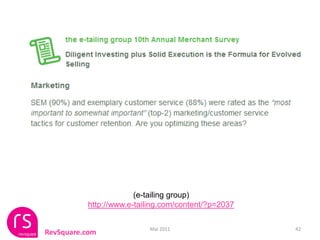 (e-tailing group)
          http://www.e-tailing.com/content/?p=2037

                          Mai 2011                   42
RevSquare.com
 