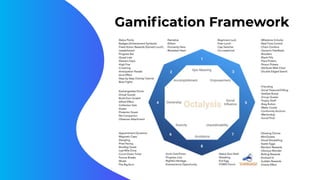 Gamiﬁcation Framework
 