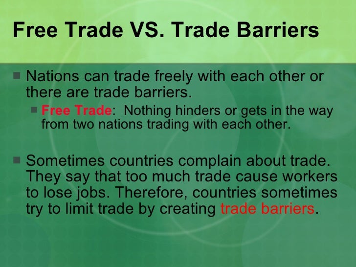 Economic Trade Barriers