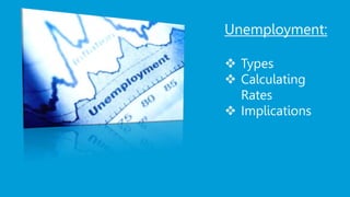 Unemployment:
 Types
 Calculating
Rates
 Implications
 