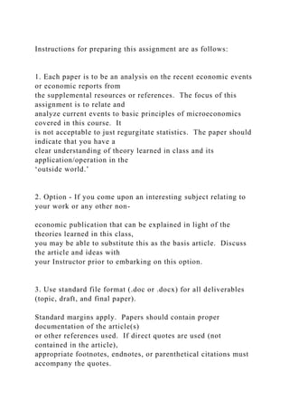 econ 210 research paper outline
