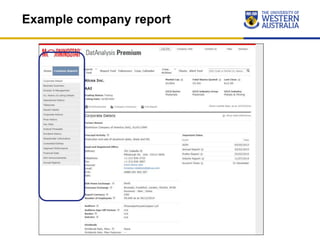 Example company report
 