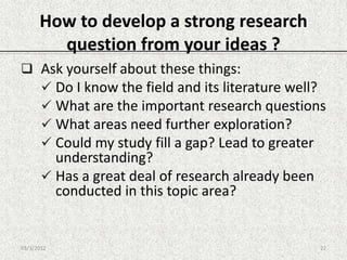 Econ 7999 research methodology_problem statement | PPSX