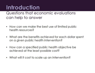 A Guide to the Fundamentals of Economic Evaluation in Public Health