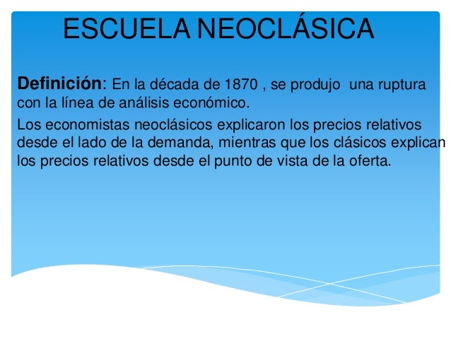 Economía neoclásica