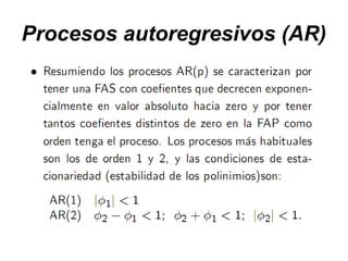 Procesos autoregresivos (AR)
 