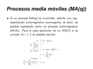 Procesos media móviles (MA(q))
 