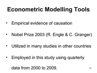 Error Correction Model If u t-1  is positive (an error exists) In order to restore equilibrium X 1  has to decrease in the following period.  Thus  Δ X 1t  is negative 