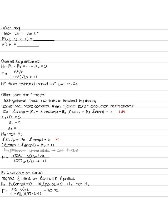 Econometrics Notes