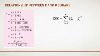 Graph Between F And R Square Econometrics chapter 8 | PPTX