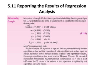 5.11 Reporting the Results of Regression
Analysis
 