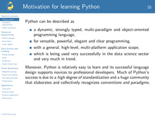 Econometrics for python, how to deal with data | PDF