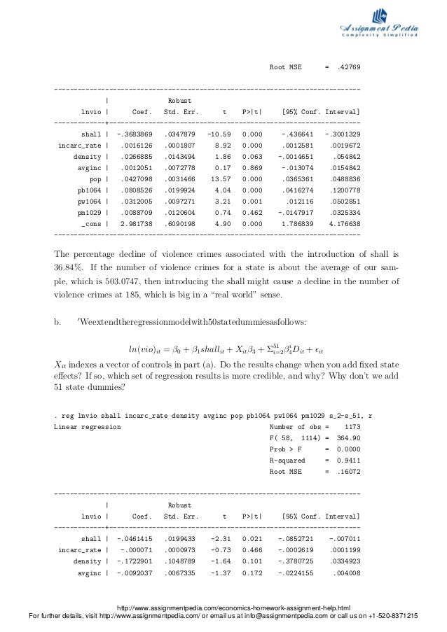 Econometrics coursework help