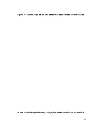Figura 7.1 Interrelación de los tres problemas económicos fundamentales
Los tres principales problemas y la organización de la actividad económica
51
 
