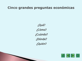 ¿Qué?
¿Cómo?
¿Cuándo?
¿Dónde?
¿Quién?
 