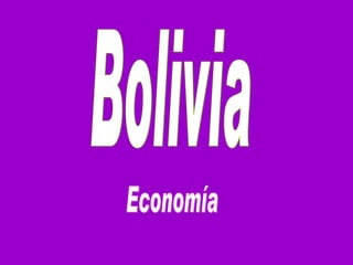 Economía Bolivia 