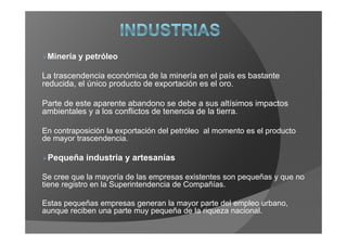 Economia Del Ecuador