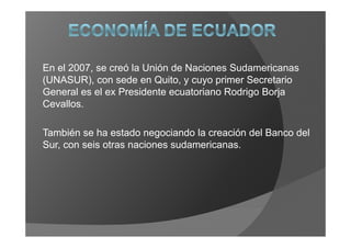Economia Del Ecuador