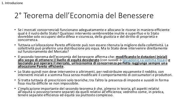 Primo Teorema Dell Economia Del Benessere Scienza delle finanze