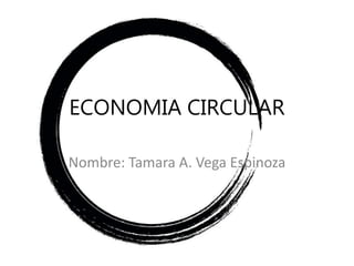 ECONOMIA CIRCULAR
Nombre: Tamara A. Vega Espinoza
 