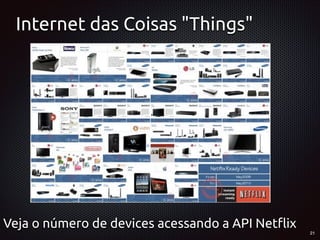 21
Internet das Coisas "Things"
Veja o número de devices acessando a API Netflix
 