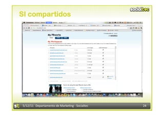 SI compartidos




5/12/11  Departamento de Marke2ng ‐ Socialtec    24 
 