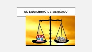 EL EQUILIBRIO DE MERCADO
 