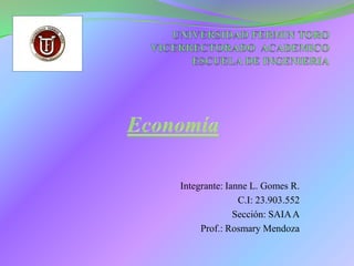 Integrante: Ianne L. Gomes R.
               C.I: 23.903.552
              Sección: SAIA A
     Prof.: Rosmary Mendoza
 