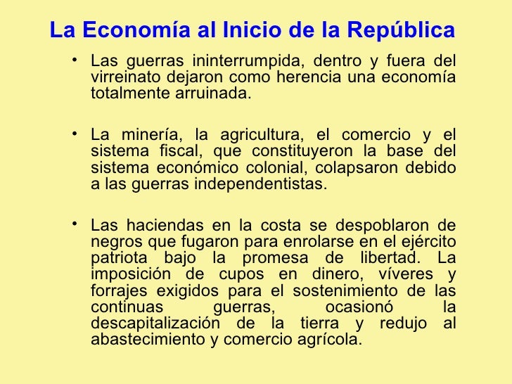 Resultado de imagen para economia extractiva del peru republicano