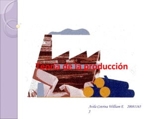 Teoría de la producción Avila Cotrina William E  20081165 J 