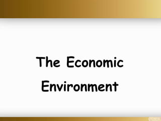 The Economic
Environment
 