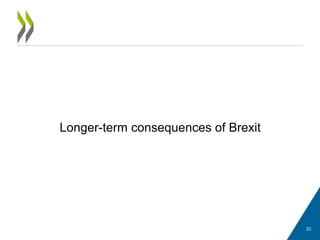 Longer-term consequences of Brexit
22
 