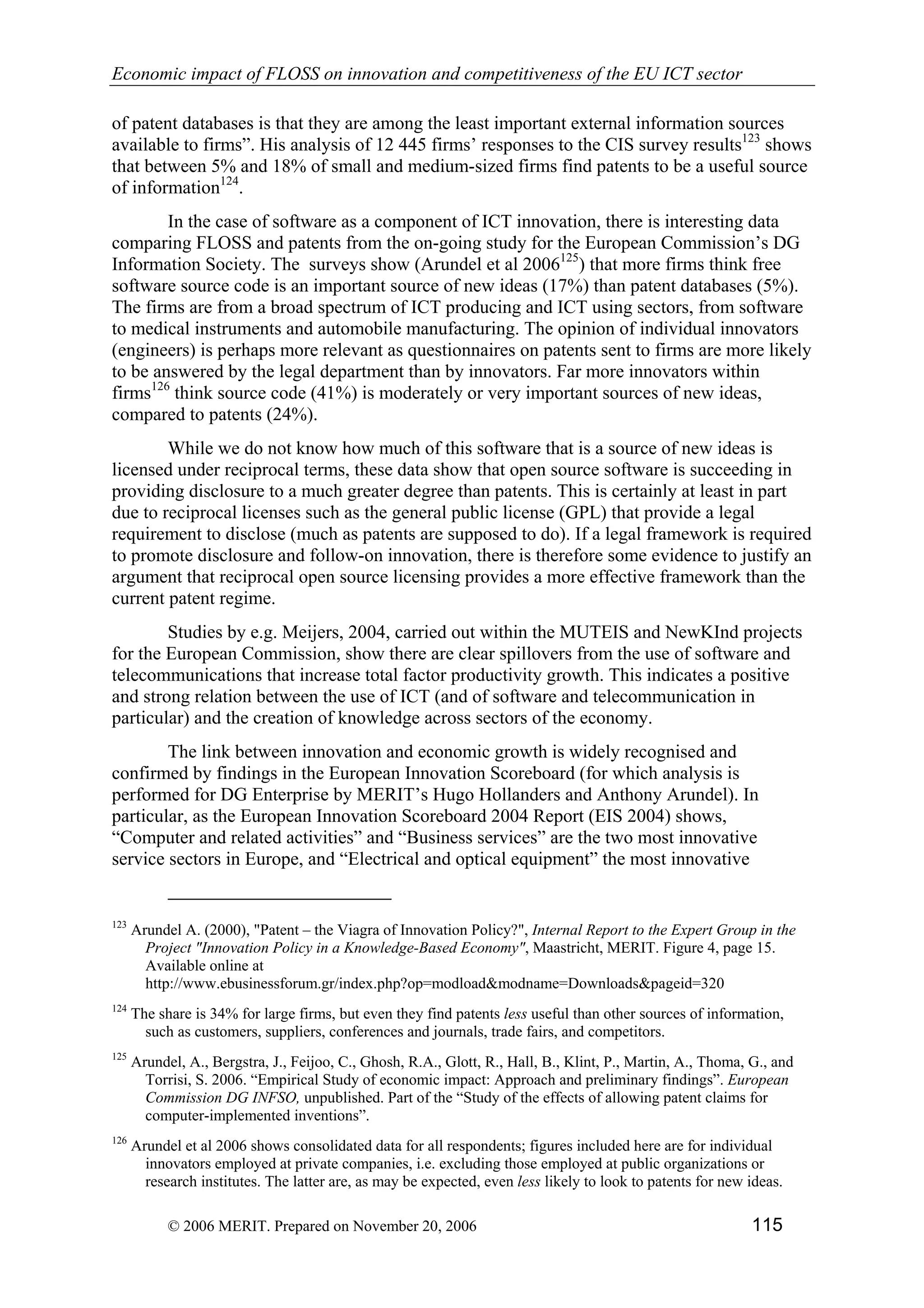 Economic impact of open source software  on innovation and the competitiveness of the  Information and Communication Technologies  (ICT) sector in the EU