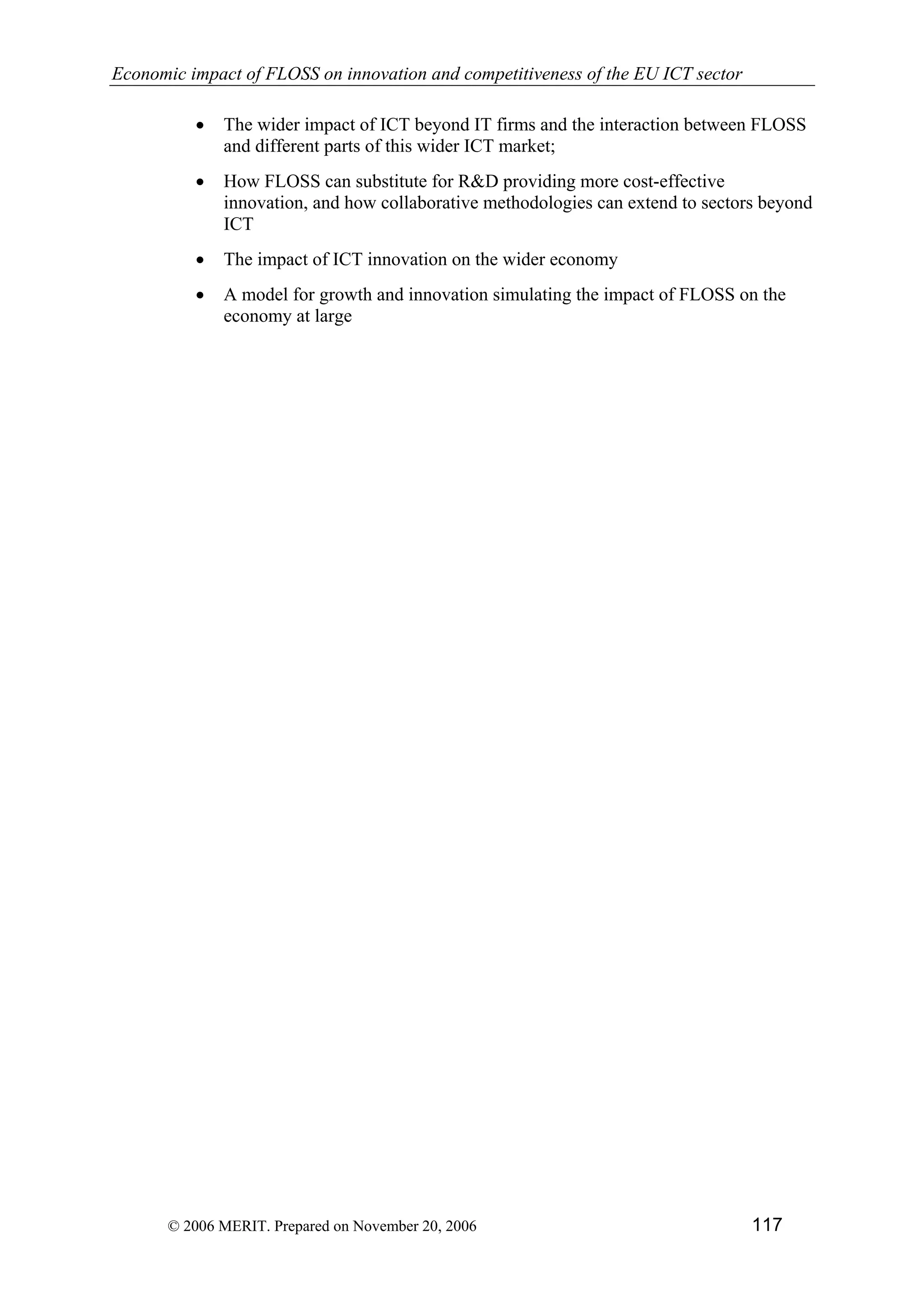 Economic impact of open source software  on innovation and the competitiveness of the  Information and Communication Technologies  (ICT) sector in the EU