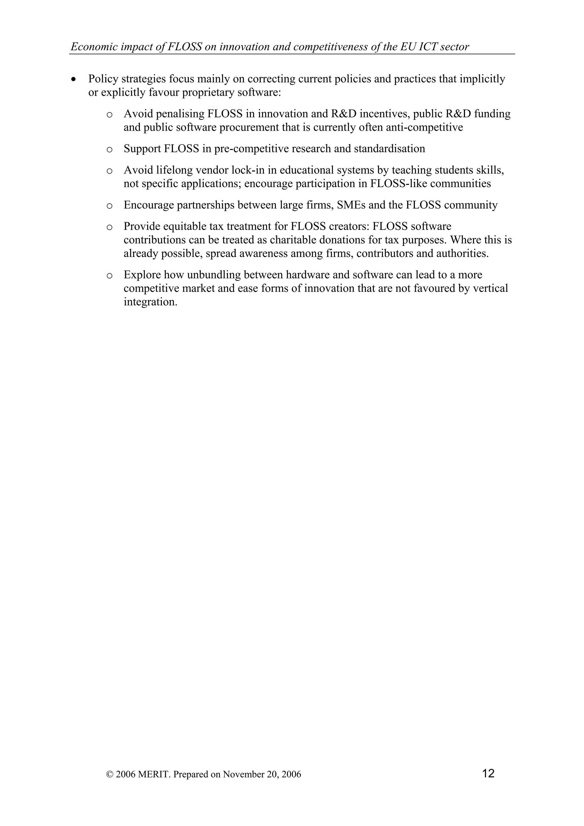 Economic impact of open source software  on innovation and the competitiveness of the  Information and Communication Technologies  (ICT) sector in the EU