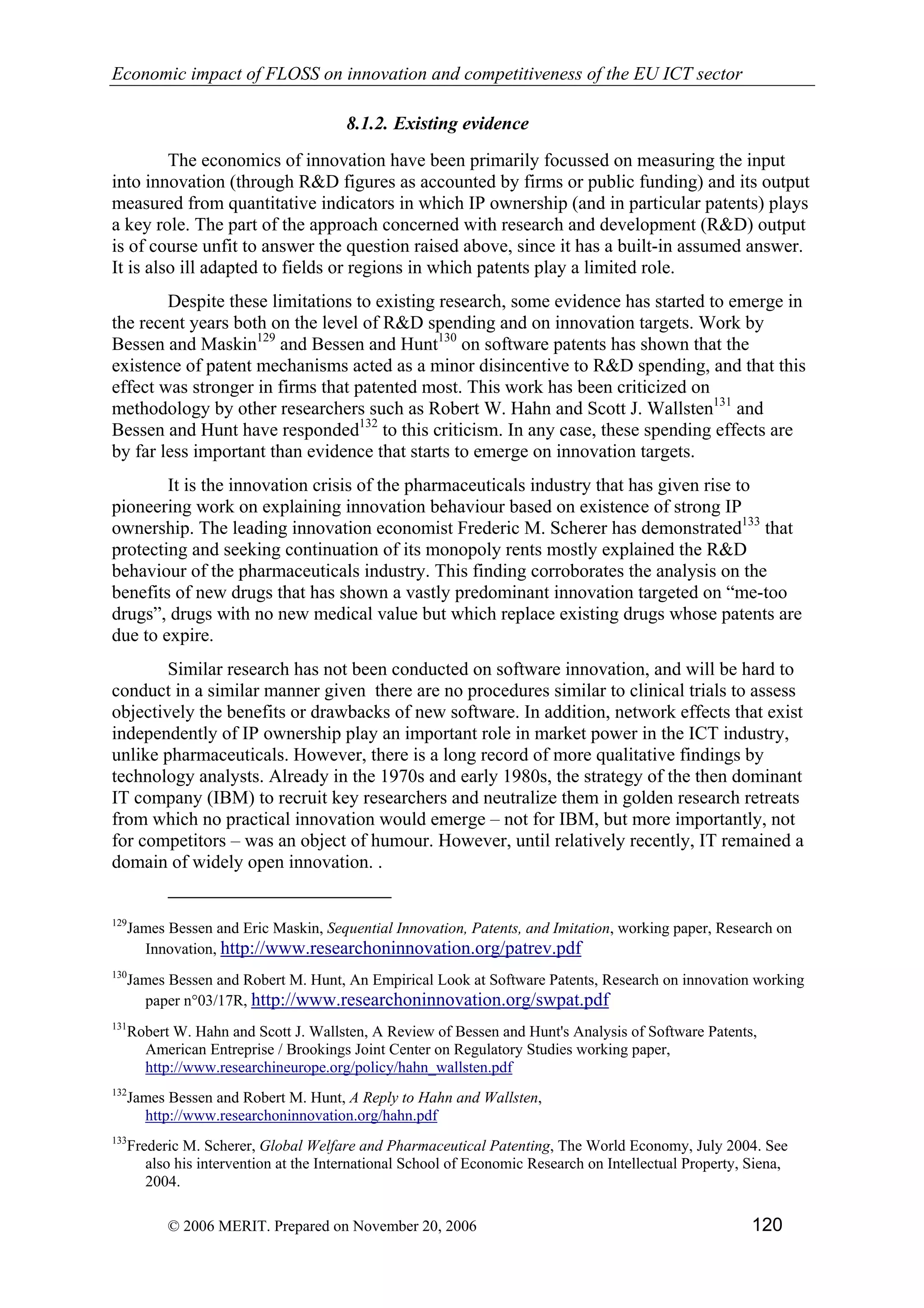 Economic impact of open source software  on innovation and the competitiveness of the  Information and Communication Technologies  (ICT) sector in the EU