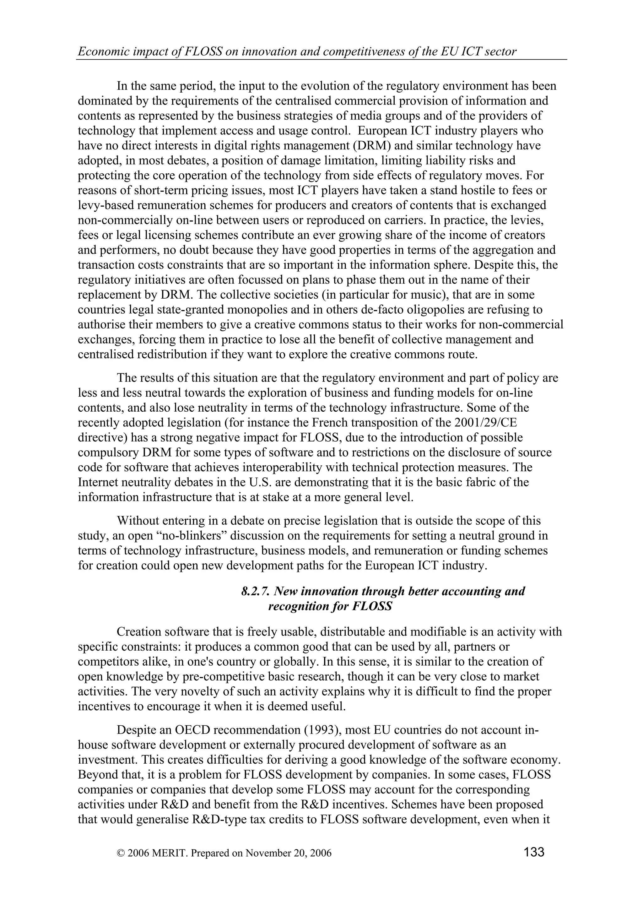 Economic impact of open source software  on innovation and the competitiveness of the  Information and Communication Technologies  (ICT) sector in the EU