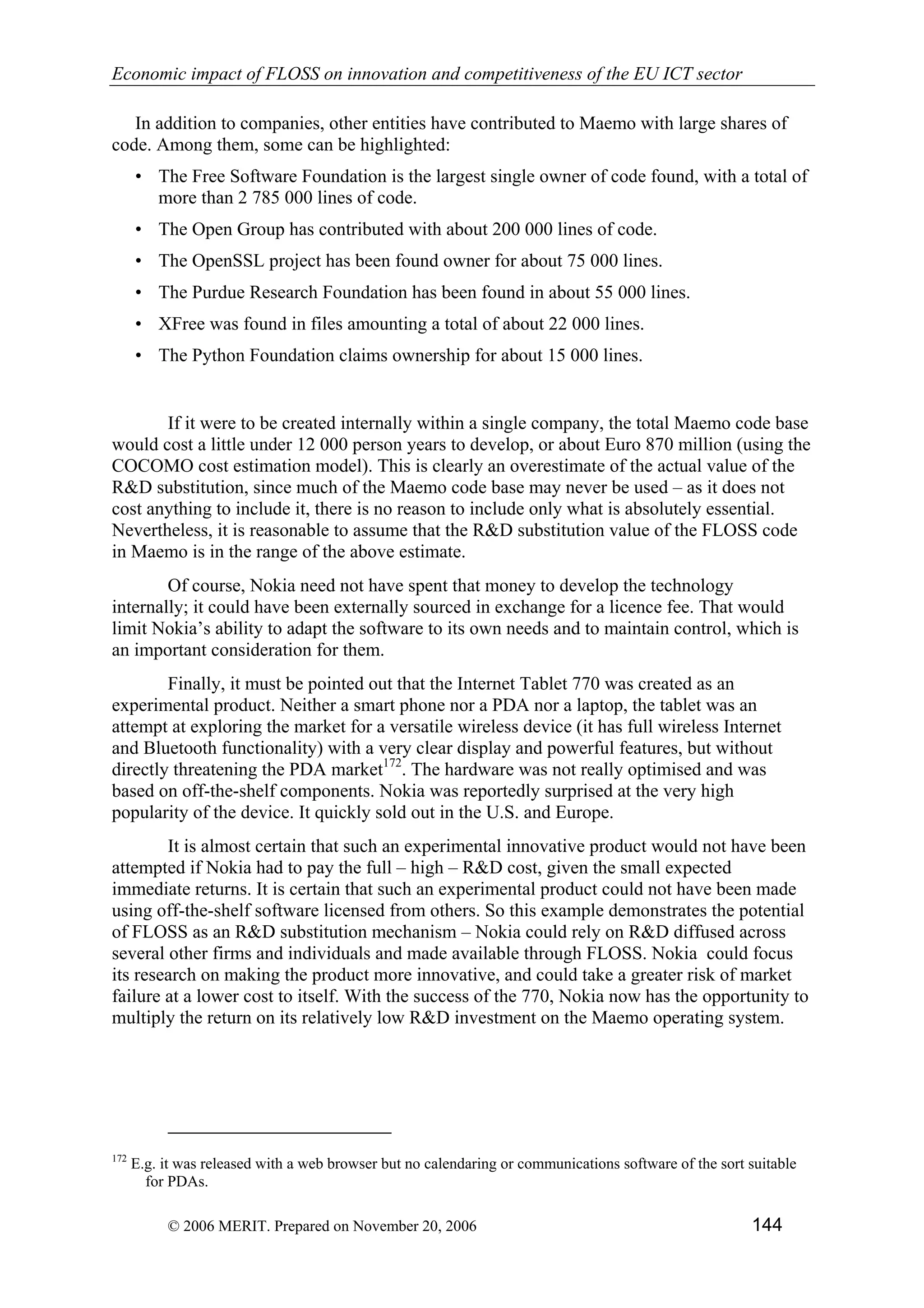 Economic impact of open source software  on innovation and the competitiveness of the  Information and Communication Technologies  (ICT) sector in the EU