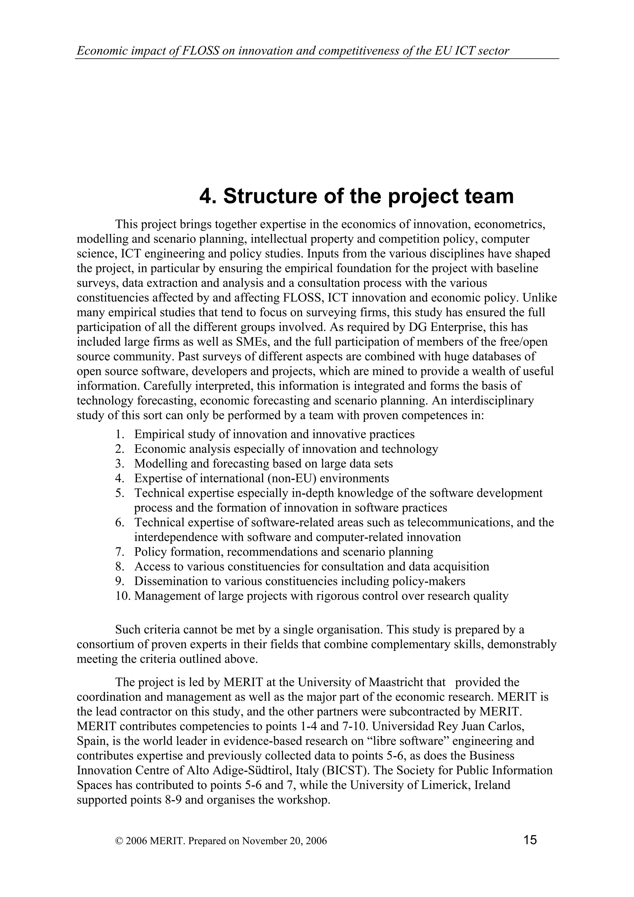 Economic impact of open source software  on innovation and the competitiveness of the  Information and Communication Technologies  (ICT) sector in the EU