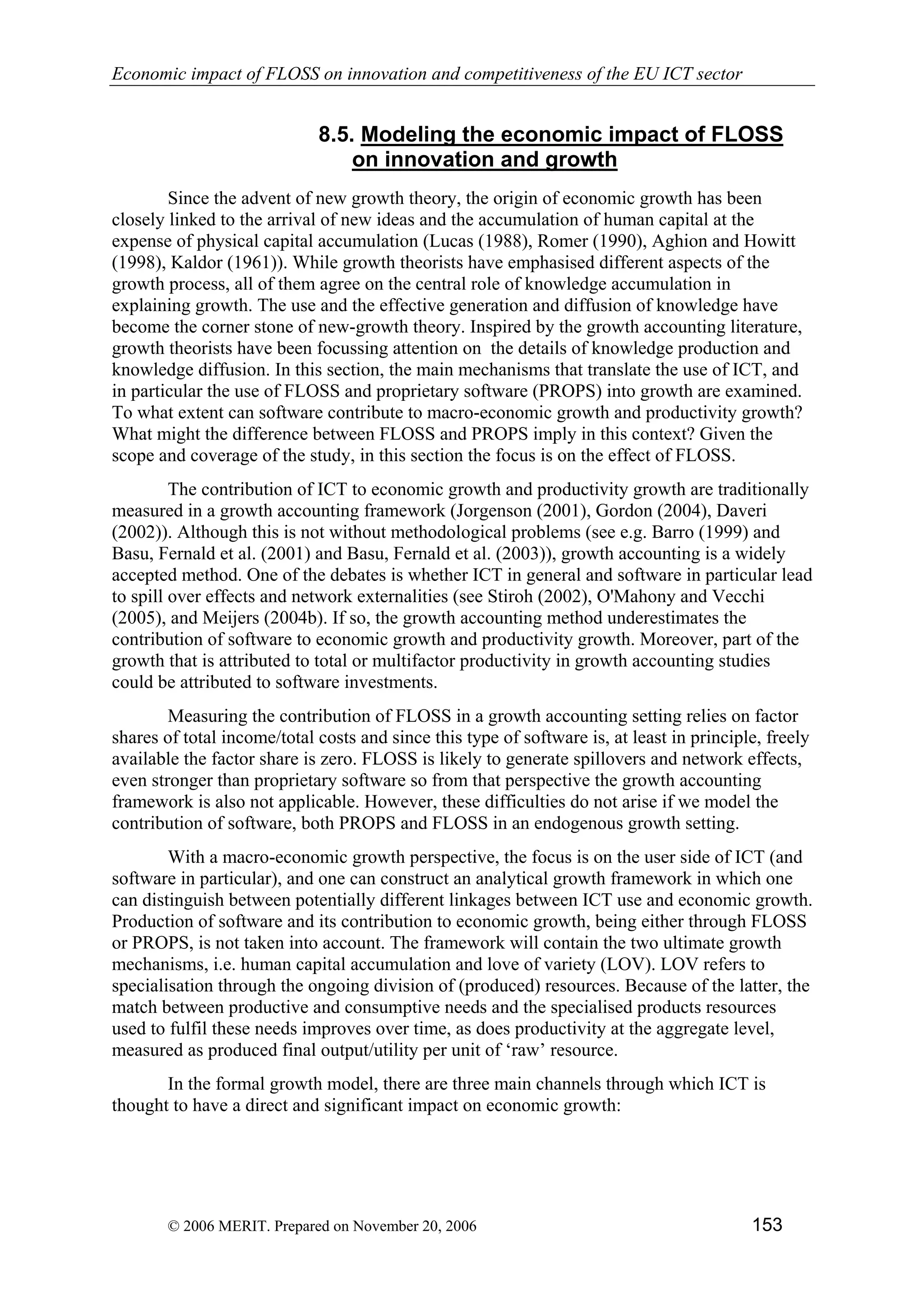 Economic impact of open source software  on innovation and the competitiveness of the  Information and Communication Technologies  (ICT) sector in the EU