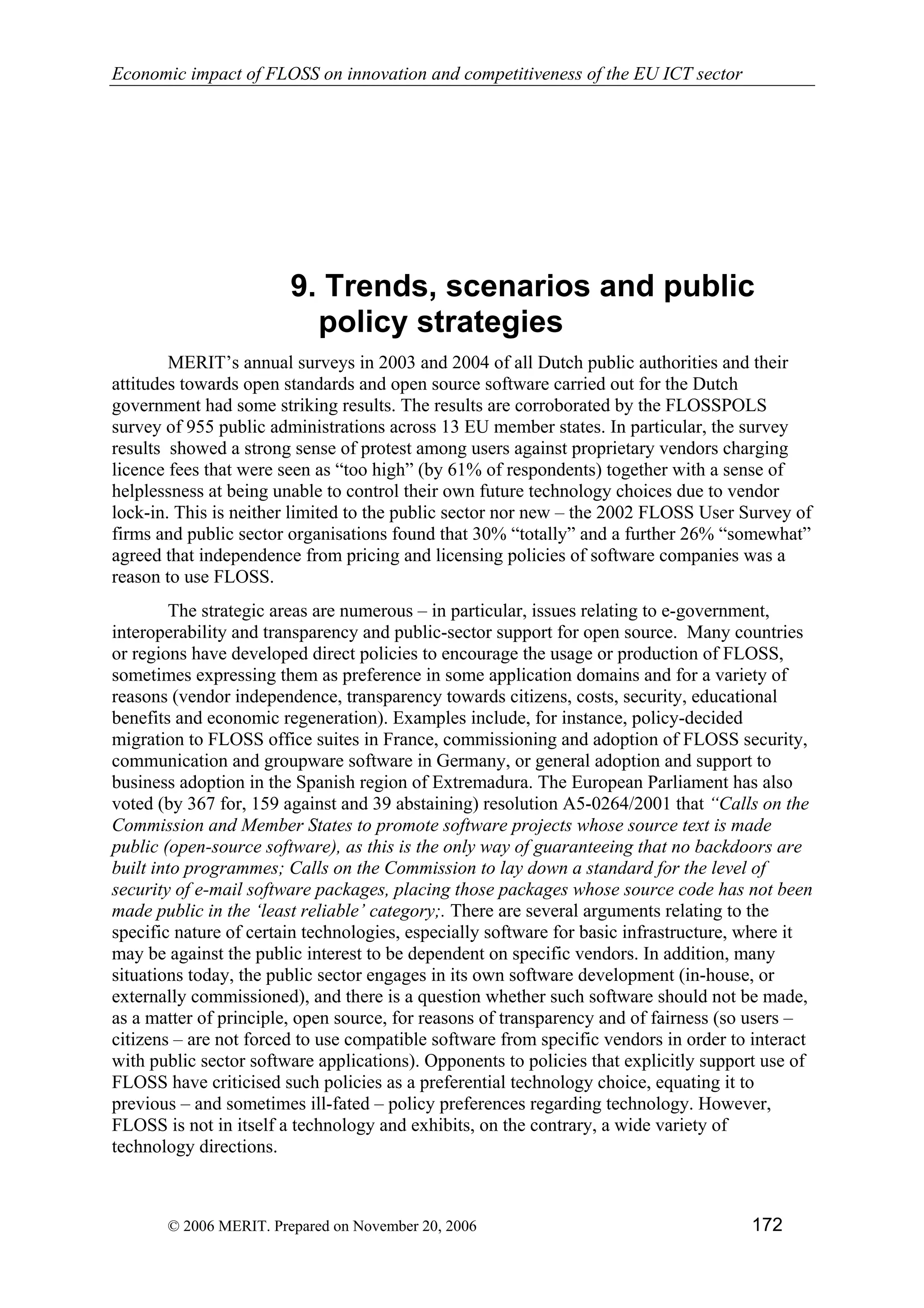 Economic impact of open source software  on innovation and the competitiveness of the  Information and Communication Technologies  (ICT) sector in the EU